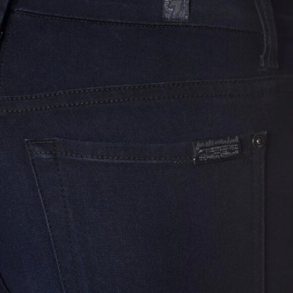 7 for all mankind - high waist skinny jeans in blue black river thames | size 25 - Picture 2 of 11